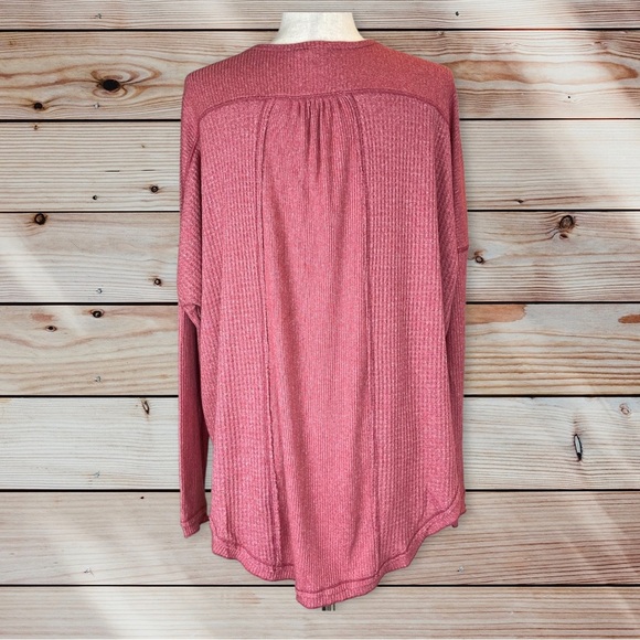 Free‎ People Henley wild rose top pink core size S - Picture 4 of 8